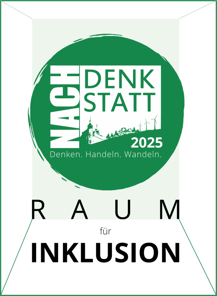 NachDenkstatt 2025 Logo mit dem Thema Raum für Inklusion